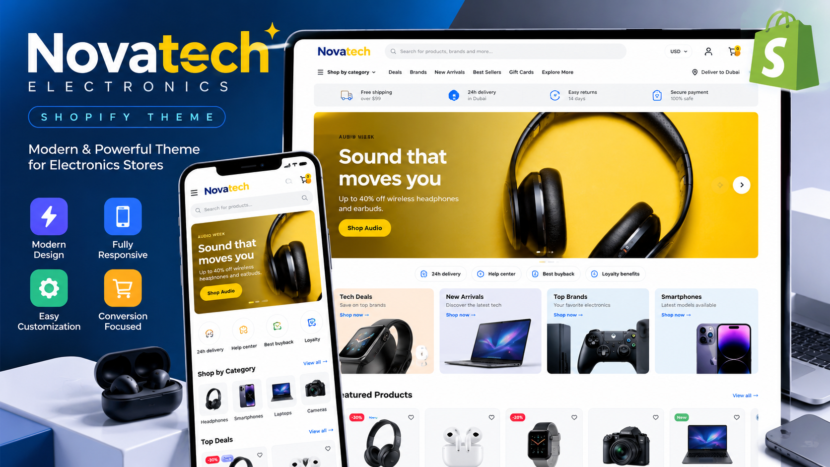 Novatech Electronic Shopify Theme